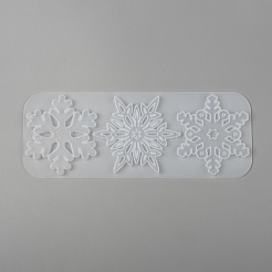 Рождественские поделки снежинки силиконовые кулон Молды DIY-P006-31