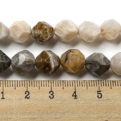 Природные бамбуковых листьев агат бисер нитей&nbsp;G-NH0012-B02-02