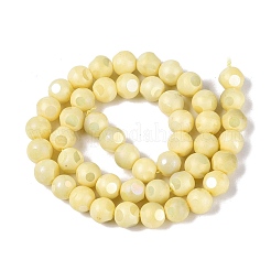 Perles de verre opaque électroplaquées teintées à effet ombré&nbsp;EGLA-Q130-01A-23