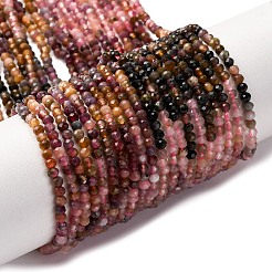 Нити из натуральных разноцветных турмалиновых бусин&nbsp;G-C226-B02-2mm-01