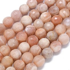 Натуральный Sunstone бисер пряди&nbsp;G-B165-A01-6mm