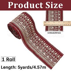 5 Yards Polyesterband mit ethnischer Stickerei&nbsp;OCOR-CY0003-48B