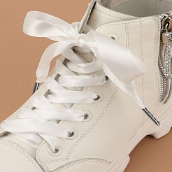 2 пара плоских гладких полиэстеровых шнурков&nbsp;DIY-LP0005-26