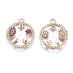 Colgante micropavé cubic zirconia de latón&nbsp;KK-S359-132B-RS
