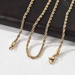 Ожерелья из цепочек-веревок из нержавеющей стали 304 NJEW-E026-09G