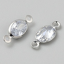 Латунные подвески из прозрачного кубического циркония&nbsp;PALLOY-WH0116-02P-01