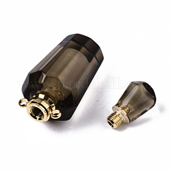 Граненые натуральные дымчатые кварцевые подвески&nbsp;G-T131-14C