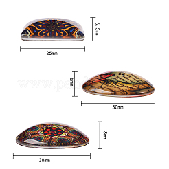 3 set 3 cabochon in vetro stile&nbsp;sgGGLA-SZ0001-06
