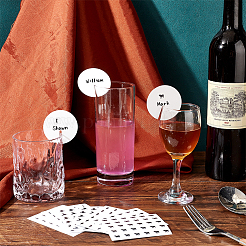 Etiquetas de copa de vino de papel en blanco&nbsp;CDIS-OC0001-07E