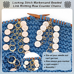 Messingglieder Strickreihenzählerketten&nbsp;HJEW-BC00009