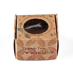 Прямоугольная складная креативная подарочная коробка из крафт-бумаги CON-B002-06A-02