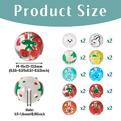 20шт 10 цвета прозрачные стеклянные бусины LAMP-TA0001-08