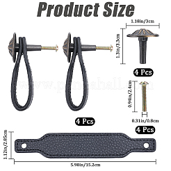 Ручки для ящиков из искусственной кожи FIND-WH0290-10A-AB