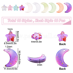 Perle di vetro stile 100 pz 10&nbsp;GLAA-SC0001-40