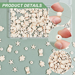 210шт 5 стиля окрашенные синтетические бирюзовые бусины G-NB0005-45