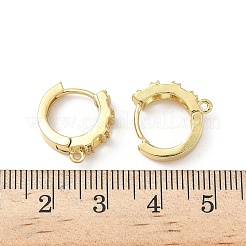Латунные серьги-кольца из прозрачного кубического циркония KK-G536-08G