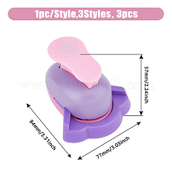 3шт. 3-х цветный пластиковый дырокол TOOL-HY0001-03