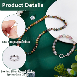 2 шт.925 кольца-пружинки из стерлингового серебра&nbsp;STER-DC0001-76