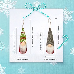 10 pièces 2 style tissu sans visage noël gnome poupée pendentif décorations&nbsp;sgHJEW-SZ0001-09
