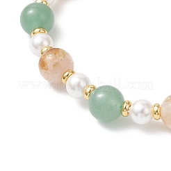 Браслеты с подвесками из латуни с клевером BJEW-JB12862