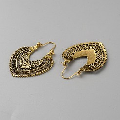 Серьги-кольца из сплава в форме сердца для женщин&nbsp;EJEW-TAC0020-04