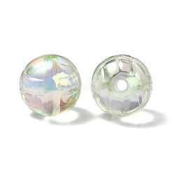 Текстурированные УФ-покрытие радужные переливающиеся прозрачные акриловые бусины OACR-C007-09D