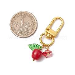 Подвесные украшения ручной работы в виде яблок и смолы HJEW-JM03061