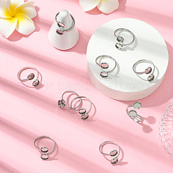 16 шт. фурнитура для открытого манжетного кольца из нержавеющей стали 304 STAS-BBC0008-18