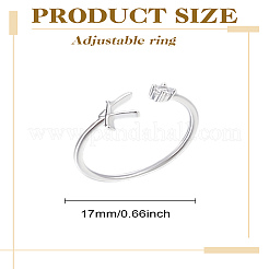 1 шт. латунные манжеты с буквами и стразами для женщин&nbsp;AJEW-LP0004-47K-S