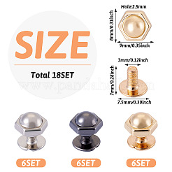 18 комплект двухцветных железных винтов FIND-TA0006-28B