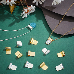 18 шт. 2 стиля стойки с покрытием из латуни с клеевым соединением плоские скобы&nbsp;KK-AR0001-80A