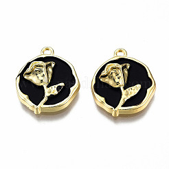 Crémaillère placage pendentifs en émail d'alliage&nbsp;LS-ENAM-N060-18-02LG