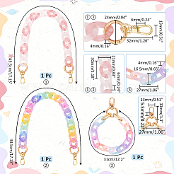 2 шт. прозрачные акриловые цепочки для сумок&nbsp;AJEW-WR0001-88
