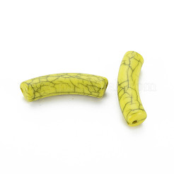 Непрозрачные акриловые бусины с краклеем&nbsp;MACR-S372-002N