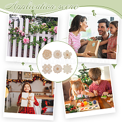 30 шт. 5 стиля необработанных деревянных подвесных украшений&nbsp;WOOD-AR0001-53