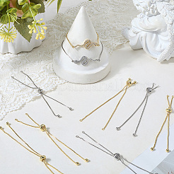 10шт 2 цвета стойки покрытие латунной цепи браслет изготовление&nbsp;KK-BBC0021-96