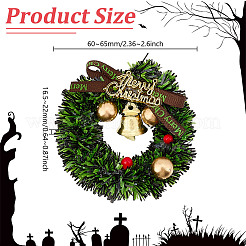 Пластиковый мини рождественский венок&nbsp;DJEW-WH0042-96