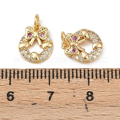 Латунные микро проложить кубического циркония подвески KK-L255-18G-02