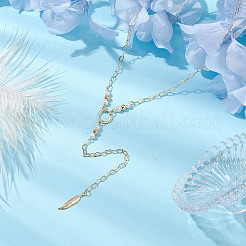 Ожерелья-лариаты с латунной цепочкой NJEW-JN04920