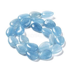 天然水晶模造アクアマリン ビーズ 連売り  ティアドロップ  染め  17.5~18x13x6mm  穴：1.2mm  約22個/連  15.24インチ（38.7cm）&nbsp;G-L242-24