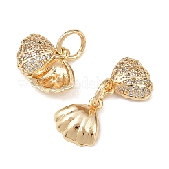 Латунные микропаве прозрачные кубические циркониевые подвески&nbsp;KK-C142-05LG