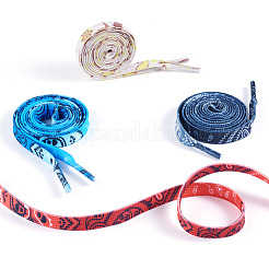 4 par de cordones de poliéster con estampado de flores de 4 colores&nbsp;FIND-TA0010-30