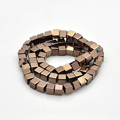 Куб немагнитных синтетический гематит бисер пряди&nbsp;G-P061-29