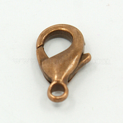 環境に優しい真鍮のカニカン  カドミウムフリー＆ニッケルフリー＆鉛フリー  ミックスカラー  15x8x3mm  穴：2mm&nbsp;KK-J270-95-903-NR
