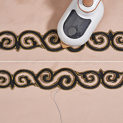 Утюжить/пришить полиэстеровую вышивку «благоприятные облака» кружевной лентой&nbsp;OCOR-WH20020-06B