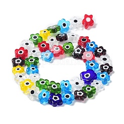 Millefiori a mano fili di perline di vetro&nbsp;LAMP-J035-10mm-57