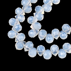 Abalorios de vidrio jade de imitación hebras&nbsp;GLAA-Q116-01A-A02