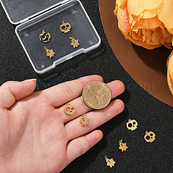 10 шт. 2 стиля эмалевых подвесок из хирургической нержавеющей стали 316 STAS-BBC0007-96