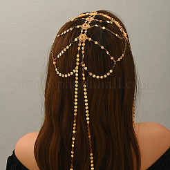 Многослойный головной убор с кисточками из латуни в арабском стиле LU0176