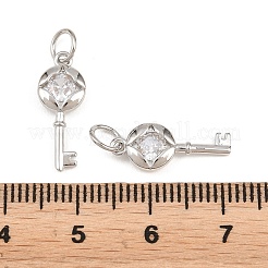 Messing micro pave klare zirkonia anhänger&nbsp;KK-H292-12P